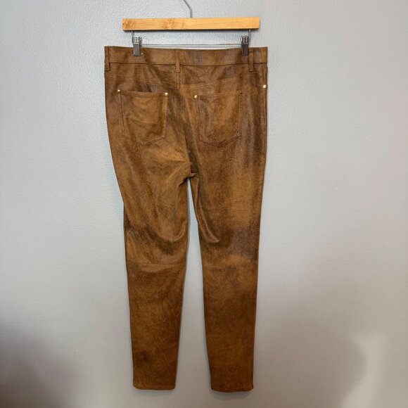 CHICO'S faux suede pull on pants size 1 or M/8 - Picture 4 of 6